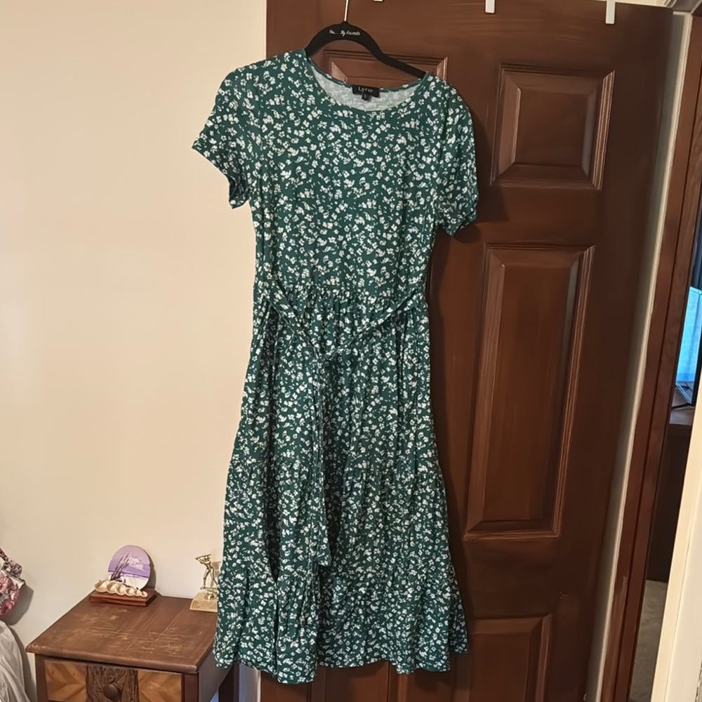 Floral Green Dress